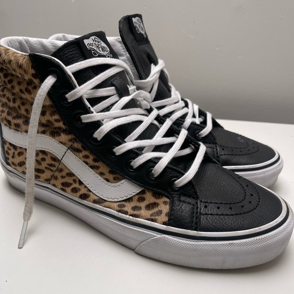Vans SK8 Hi Reissue Calf Hair Multi/True White Men's Classic Skate Shoes
